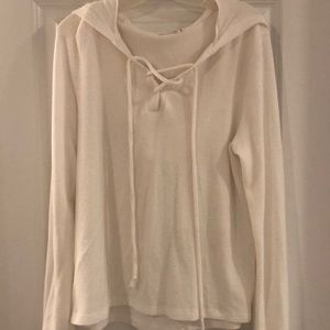 Hooded White Long Sleeve